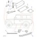 Алюминиевая накладка задняя Defender 1987-2006