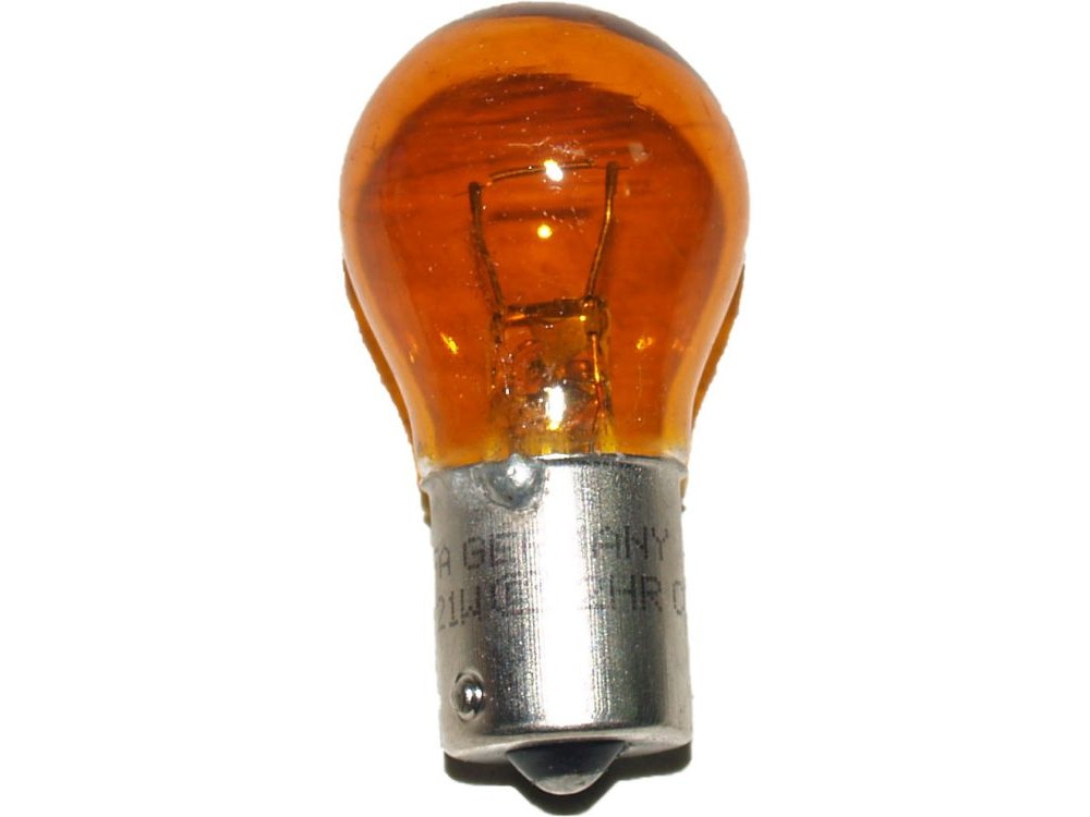 Лампа одноконтактна жовта 12V 21W Bau15s PY21W